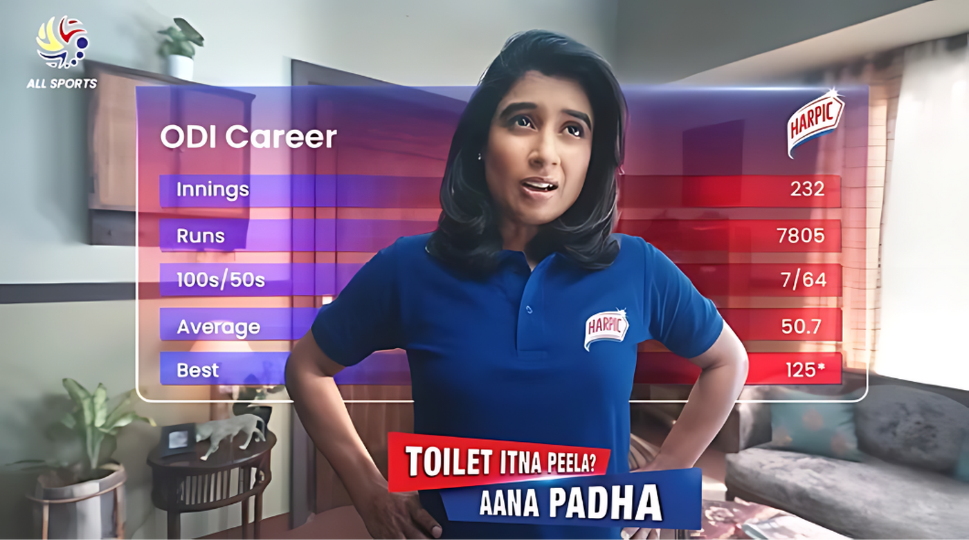 Mithali Raj Stars in Harpic's Toilet Review Ad
