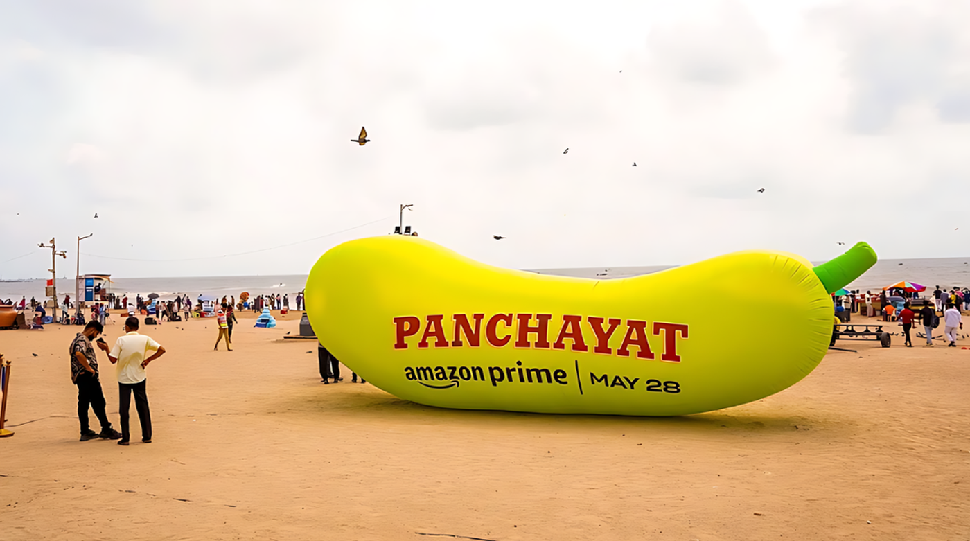 Prime Video's Giant Balloon Campaign for Panchayat