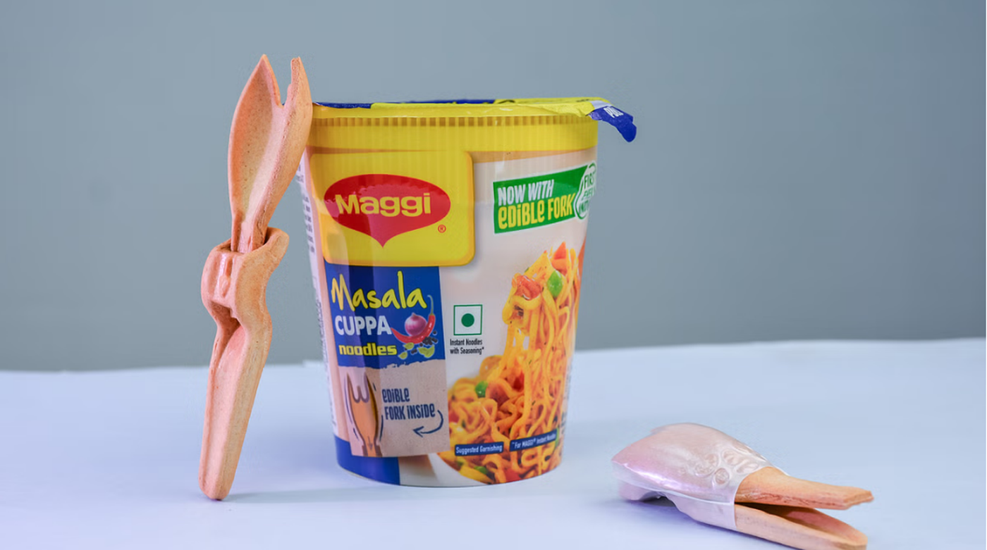 Maggi Introduces an Edible Fork Made of Wheat Flour