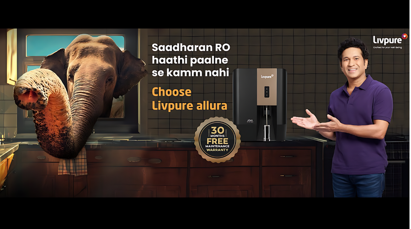 Livpure Uses Elephant as a Metaphor in New TV Ad with Sachin Tendulkar