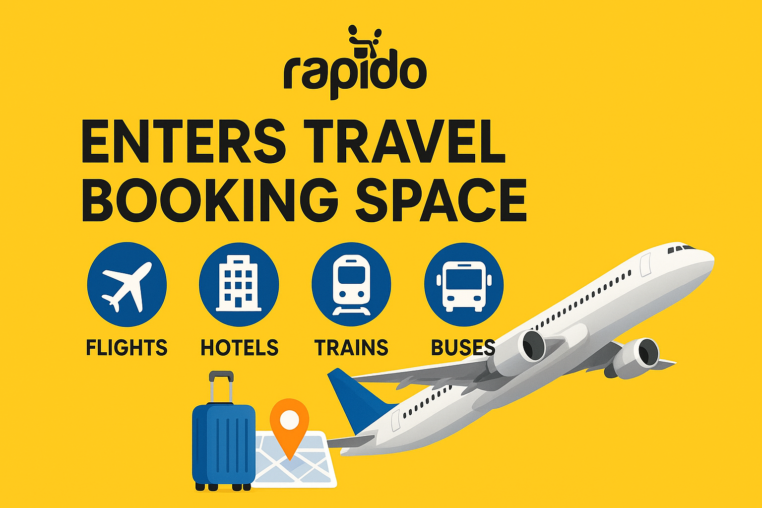 Rapido Enters Travel Booking Space with Flights, Hotels, Trains, and Buses