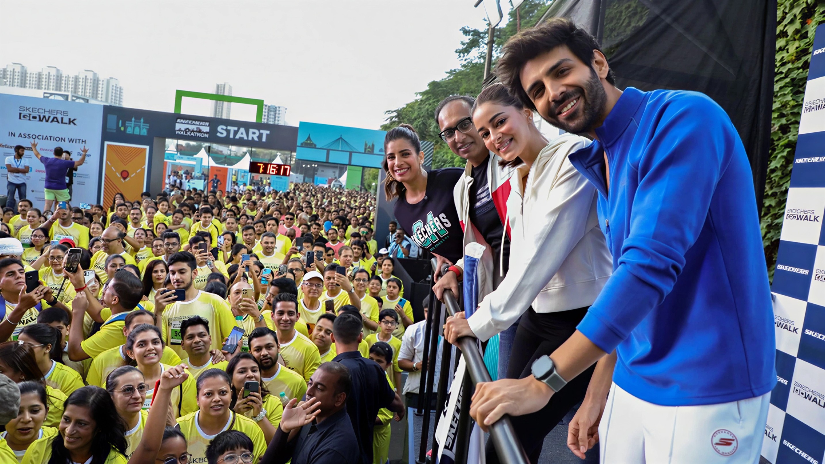 Skechers Walkathon Mumbai brings Kartik Aaryan and Ananya Panday together for fitness