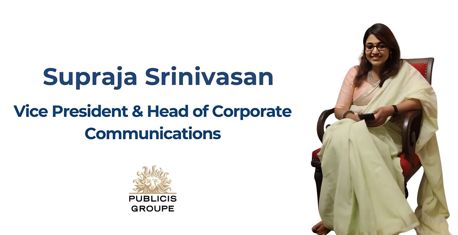 Supraja Srinivasan corporate communications leader joins Publicis Groupe South Asia