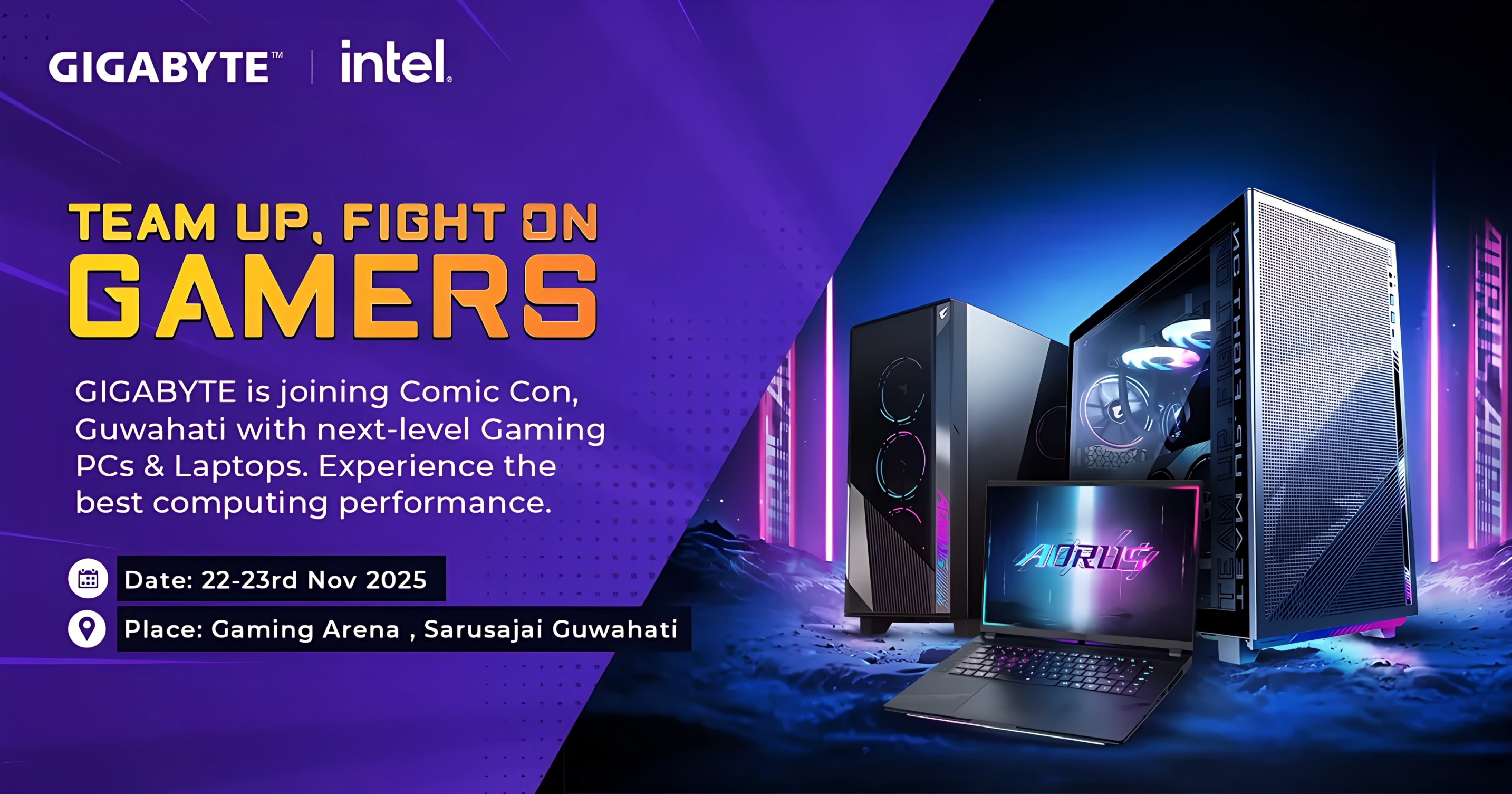 Gigabyte and Intel bring flagship gaming lineup to Guwahati first Comic Con