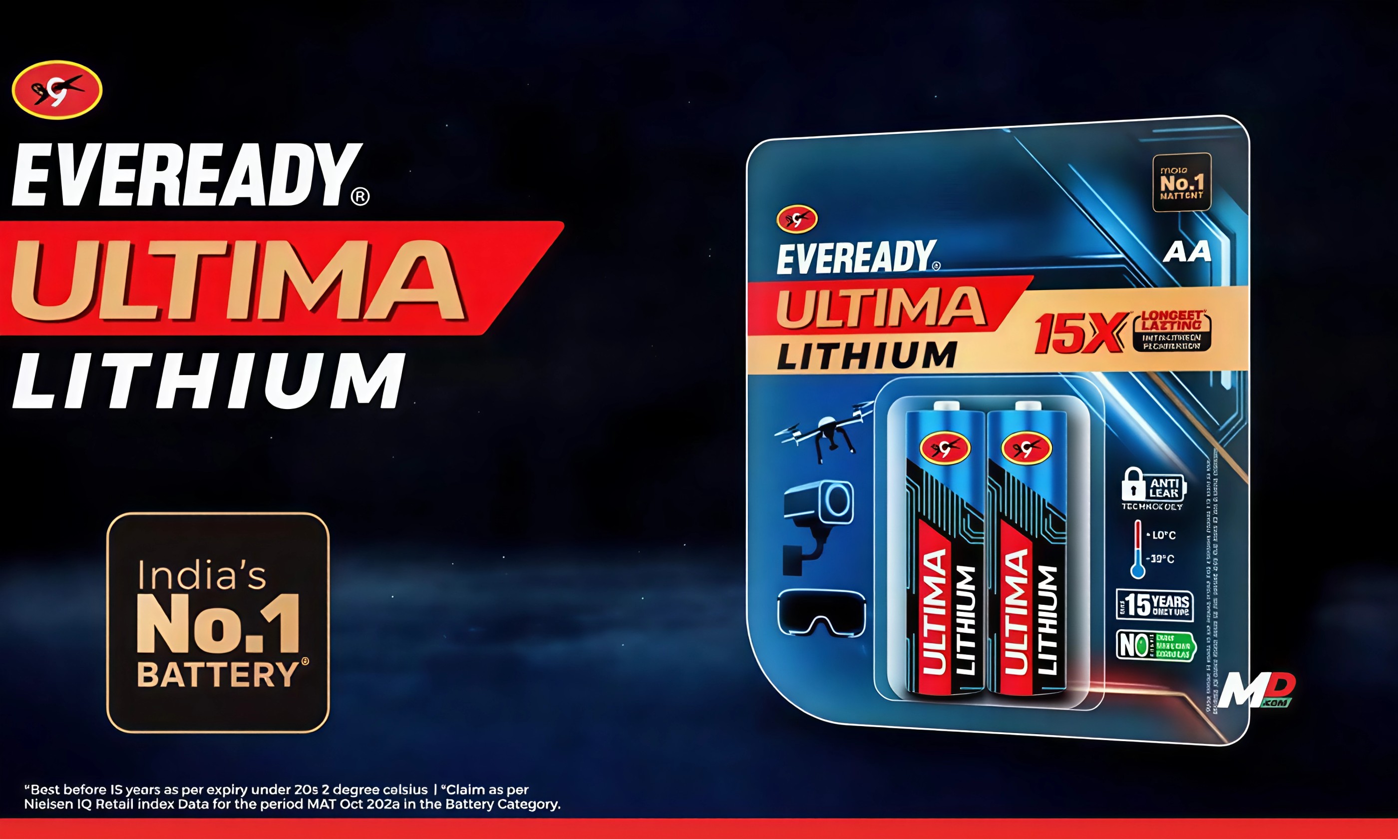 New long lasting range powers launch of Eveready Ultima Lithium batteries